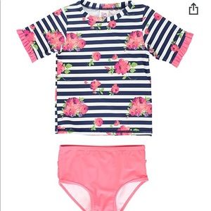 NWT Ruffle Butts rashguard swimsuit size 5